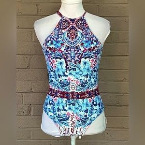 Shein  NWOT one piece print swimsuit L